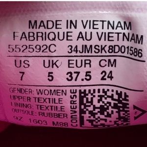 Converse Chuck Taylor All Star Low Size US 7 Gray Pink Sneakers Shoes Women’s